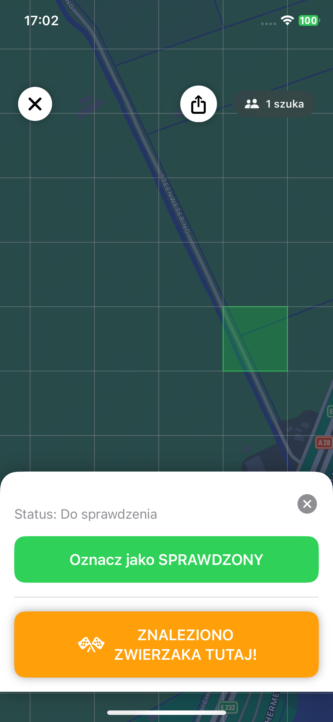 Mapa sektorów poszukiwawczych